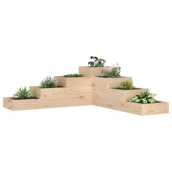 Jardinera De 4 Niveles Madera Maciza De Pino 106x104 5x36 Cm