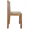 Sillas de comedor 2 unidades madera maciza reciclada 4