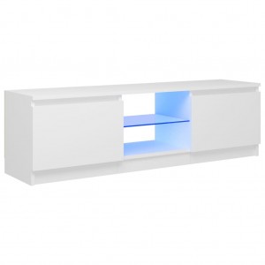 Mobiliário para televisão com luzes LED brancas 120x30x35,5 cm H
