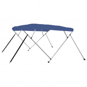 Toldo Bimini de 4 arcos azul 243x196x137 cm D