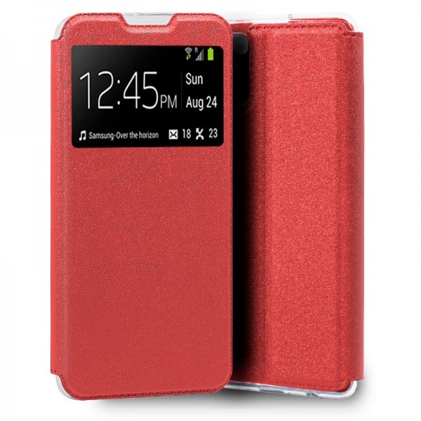 Fundação COOL Capa de Flip para Xiaomi Redmi 10 / Redmi 10 2022 Liso vermelho D