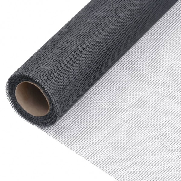 Malla mosquitera de fibra de vidrio gris 100x500 cm D