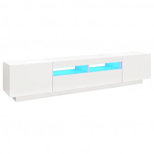 Mueble para TV con luces LED blanco 200x35x40 cm D