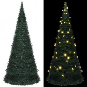 Árvore de Natal pop-up pré-iluminada com luzes verdes 210 cm D