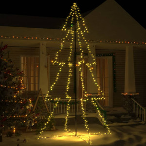 Árbol de Navidad 360 luces LED interior y exterior 143x250 cm D