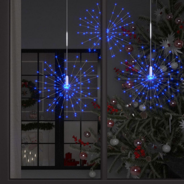 Luces de petardo de navidad exterior azul 10 uds 1400 LED 20 cm D