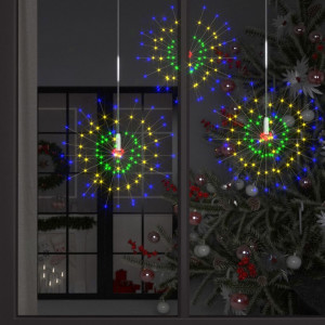 Luces de petardo de navidad exterior 10 uds multicolor 1400 LED D