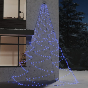 Árbol de pared con gancho metálico 720 LED azul 5 m D