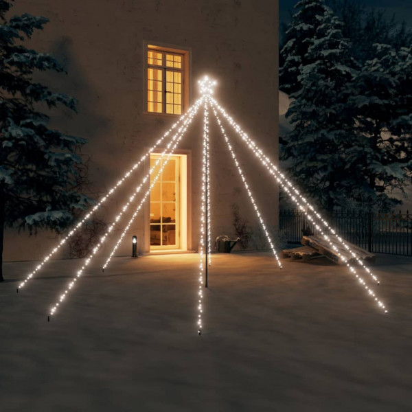 Luzes de árvore de Natal interior 576 LED branco frio 3.6 m D