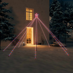Luces de árbol de Navidad interior 576 LED colorido 3.6 m D