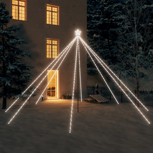 Luzes de árvore de Natal interiores 800 LED branco frio 5 m D