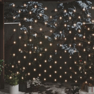 Red de luces Navidad LED blanco cálido 4x4m interior/exterior D