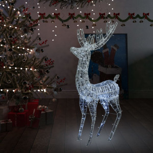 Reno navideño acrílico XXL 250 LEDs blanco frío 180 cm D