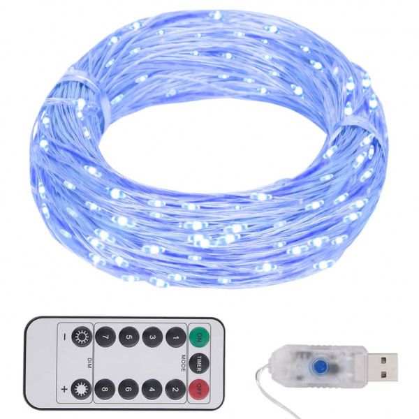 Tira de luzes LEDs com 150 LEDs azuis 15 m PVC D