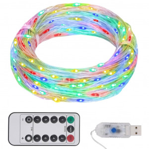 Fitas de luz com 300 LEDs de PVC multicoloridos 30 m D