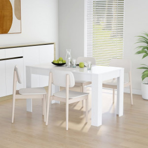 Mesa de jantar de madeira branco 140x74.5x76 cm D