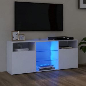 Mobiliário de televisão com luzes LED brancas 120x30x50 cm D