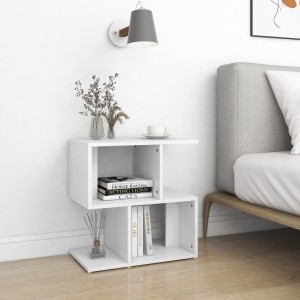 Mesita de noche madera contrachapada blanco 50x30x51.5cm D