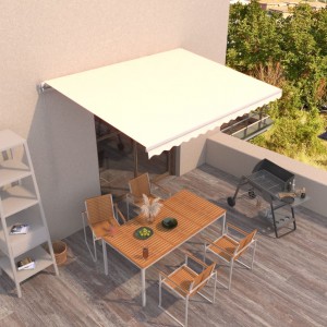 Toldo manual retráctil crema 450x350 cm D