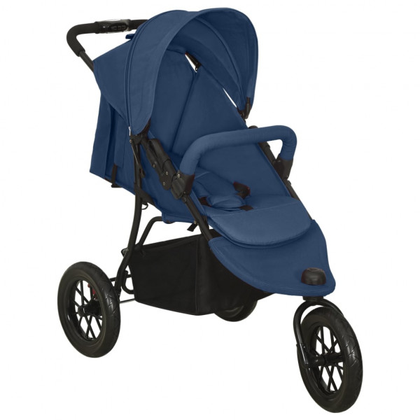 Carrito de bebé de acero azul marino Carrito de bebé de acero azul marino D