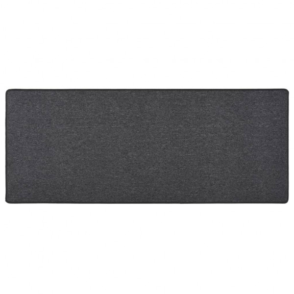 Alfombra de pasillo gris antracita 80x200 cm D