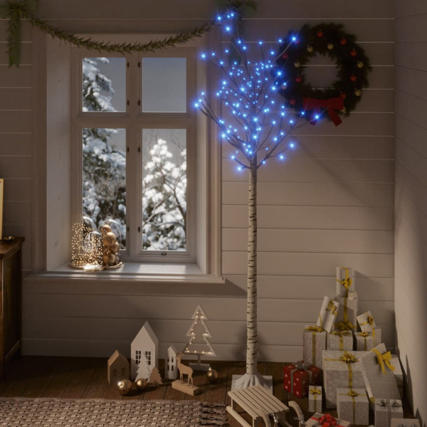 Árvore de Natal LED azul salgueiro interior e exterior 1,8 m D