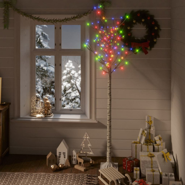 Árbol de Navidad LED de colores sauce interior exterior 1.8 m D