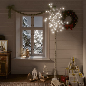 Árbol de Navidad LED blanco frío sauce interior exterior 2.2 m D