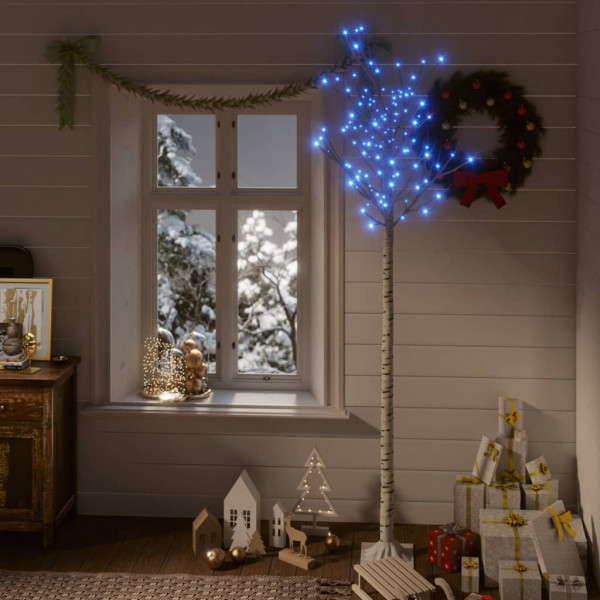Árbol de Navidad LED azul sauce de interior y exterior 2.2 m D