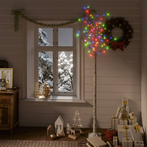 Árvore de Natal LED de cores de salgueiro interior e exterior 2,2 m D
