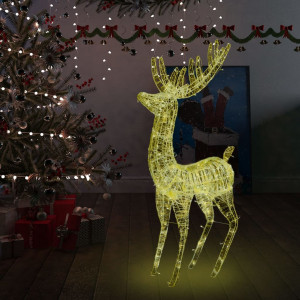 Reno de Natal acrílico XXL 250 LEDs branco quente 180 cm D