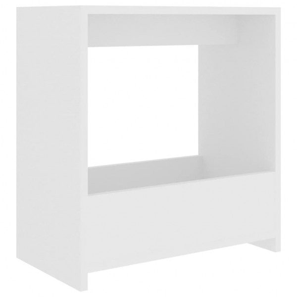 Mesa auxiliar de madera contrachapada blanco 50x26x50 cm M 2