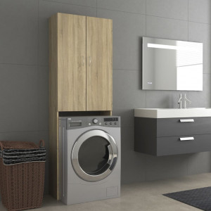 Armário de máquina de lavar roupa Sonoma 64x25.5x190 cm D