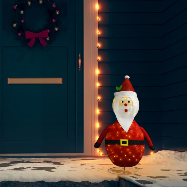 Papá Noel de Navidad decorativo con LED tela lujosa 90 cm D