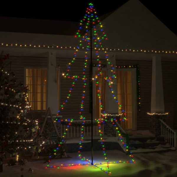 Árvore de Natal 360 luzes LED interior e exterior 143x250 cm D