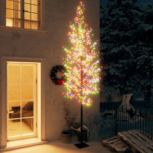 Árbol de Navidad 1200 LEDs de colores flores de cerezo 400 cm D