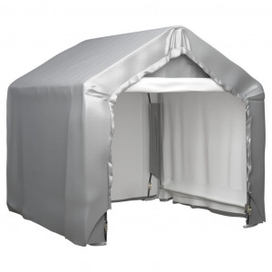 Tenda de armazenamento de aço galvanizado cinza 180 x 180 cm D