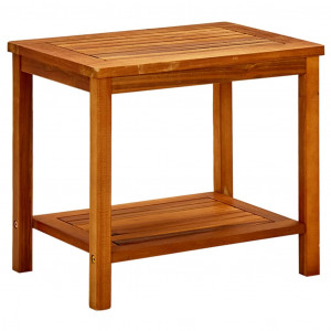 Mesa de centro de madeira maciça de acácia 50x35x45 cm D
