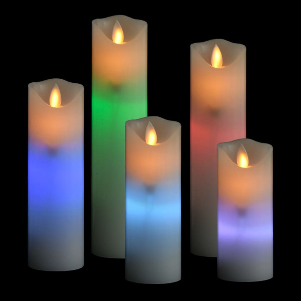 Velas LED eléctricas 5 uds mando a distancia blanco cálido Velas LED eléctricas 5 uds mando a distancia blanco cálido D