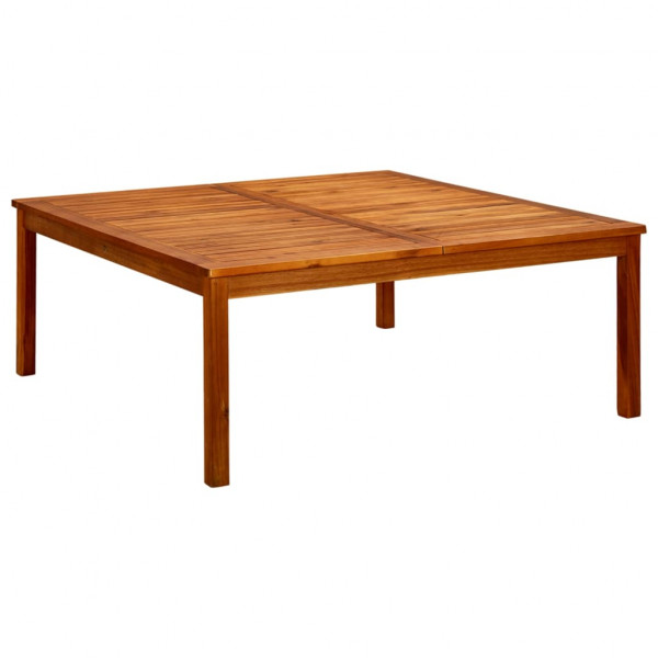 Mesa de centro de jardim de madeira maciça de acacia 110x110x45 cm D
