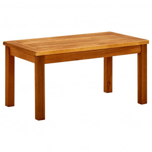 Mesa de centro de jardín madera maciza de acacia 70x40x36 cm D