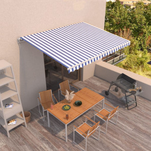 vidaXL Toldo lateral retráctil para patio negro 200x500 cm