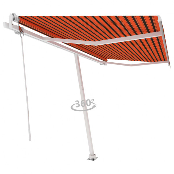 Toldo automático laranja e marrom 400x300 cm D