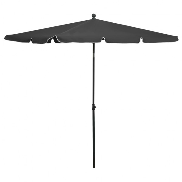 Um guarda-chuva de jardim com um pau cinzento 210x140 cm D