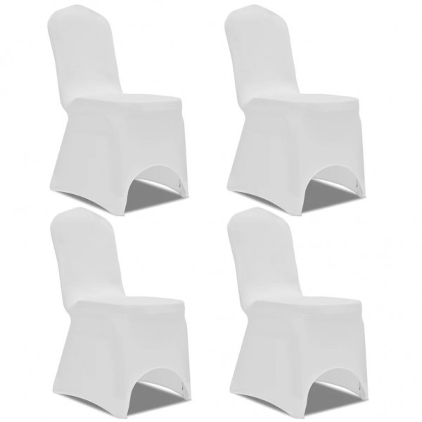 4 unidades de cadeira elástica branca D