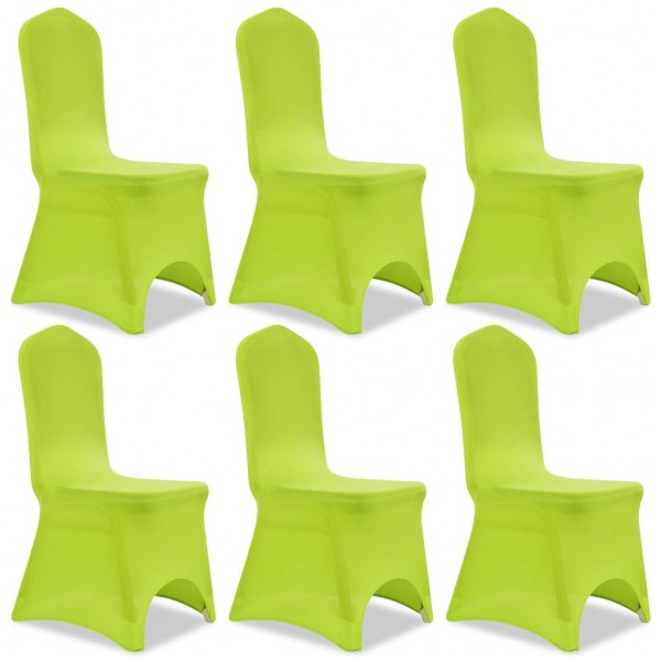 Funda de silla elástica 6 unidades verde D