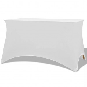 Capa elástica para mesa de 2 portas 183x76x74 cm branco D