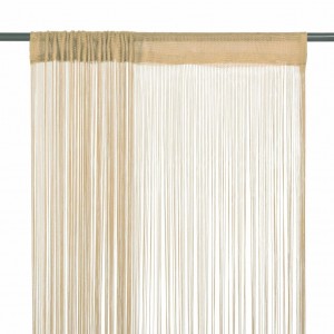 Cortinas de flecos 2 piezas 100x250 cm beige D