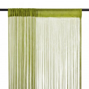 Cortinas de flecos 2 piezas 100x250 cm verde D