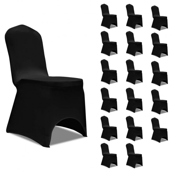 Funda de silla elástica 18 unidades negro D